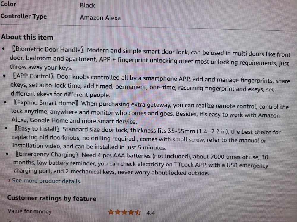 KPP Fingerprint Smart Door Lock
