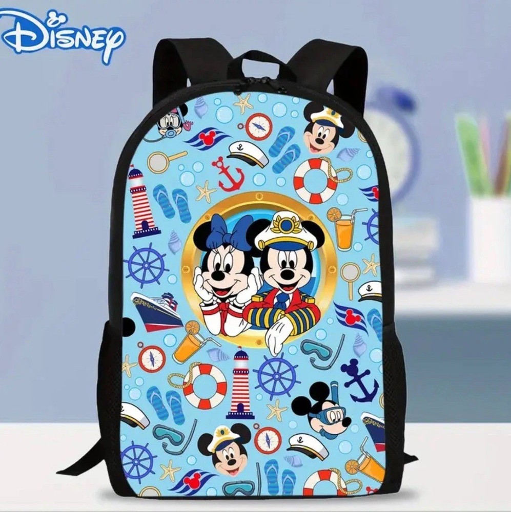 New 2pc Disney Mickey Mouse Stuffed Animal & Large Capacity Backpack