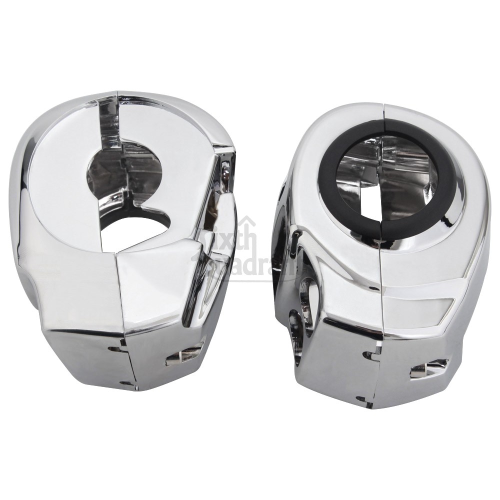 For Harley Touring Street Road Glide Chrome Handlebar Control Switch Housing