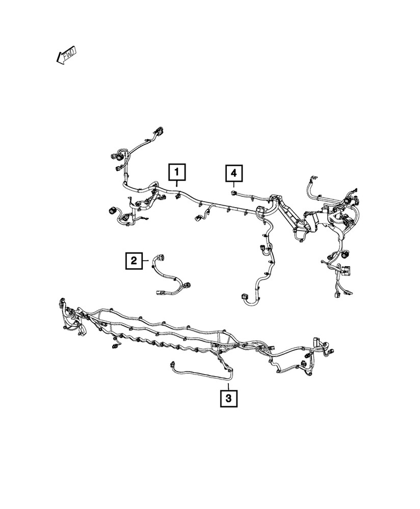 Genuine Mopar Front End Module Wiring 68234266AB