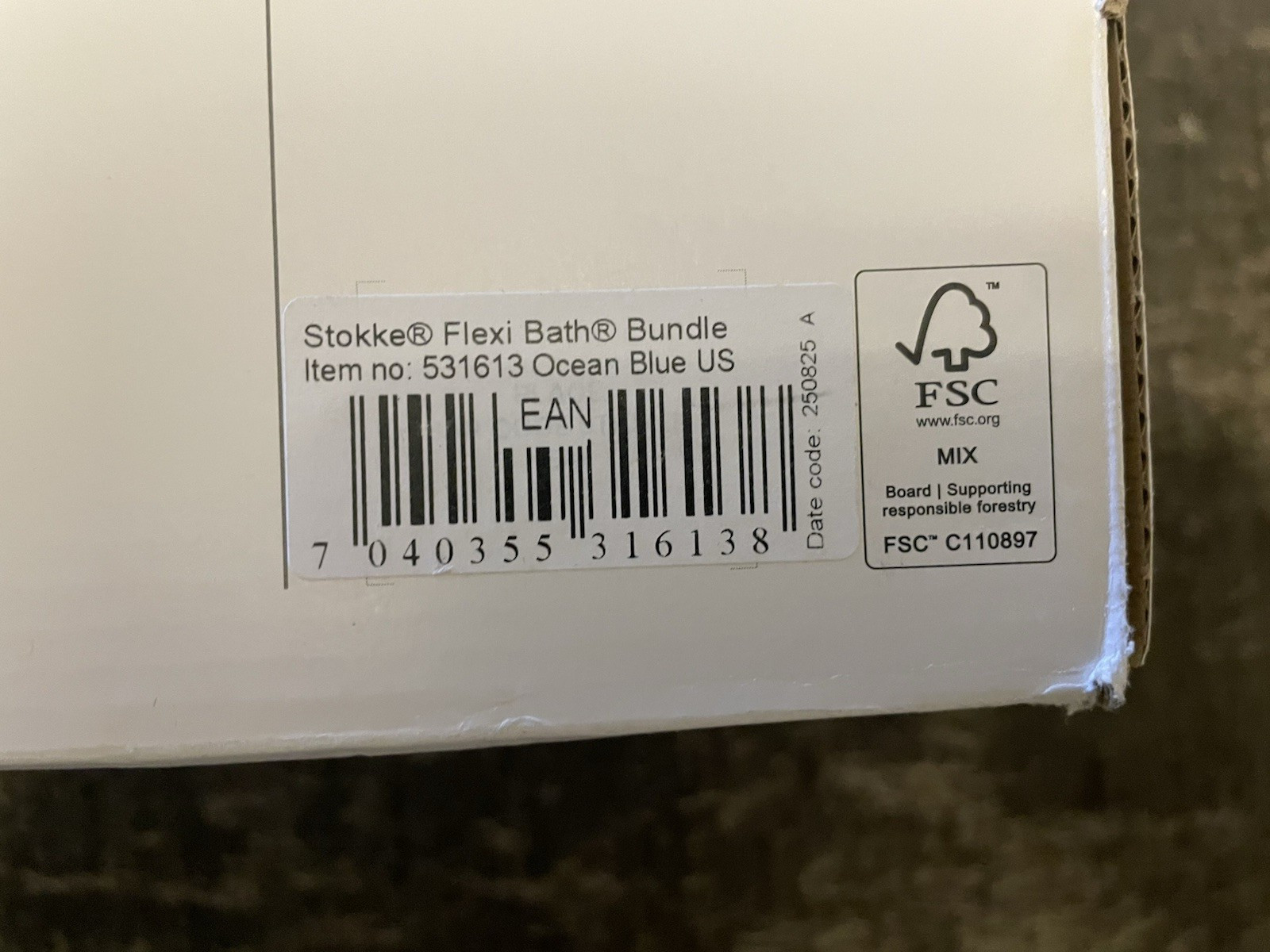 Stokke Flexi Bath Bundle Foldable Baby Bathtub + Newborn Support - Ocean Blue