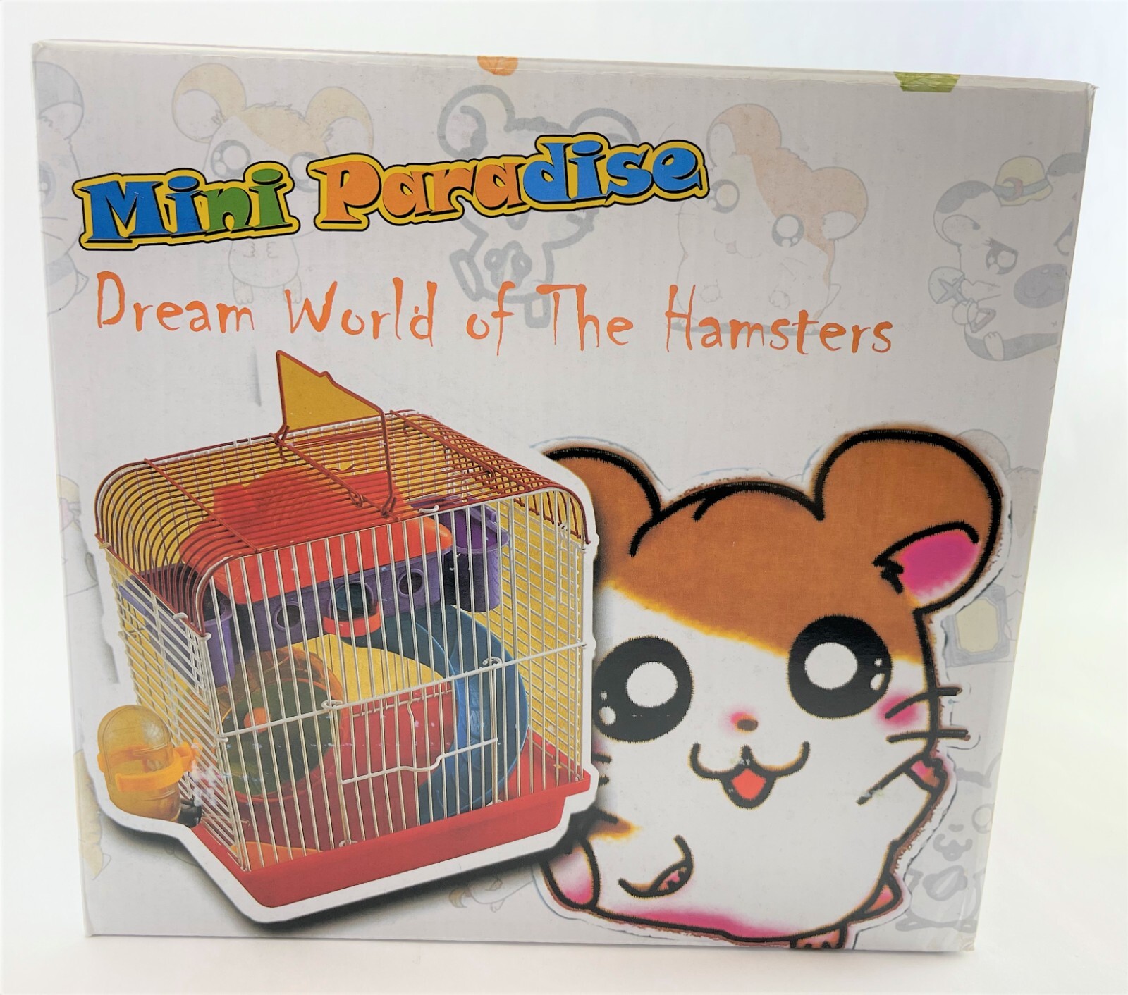Small Pet Cage Hamster Mouse Rodent House Habitat Double Door Wheel Feeder Tube