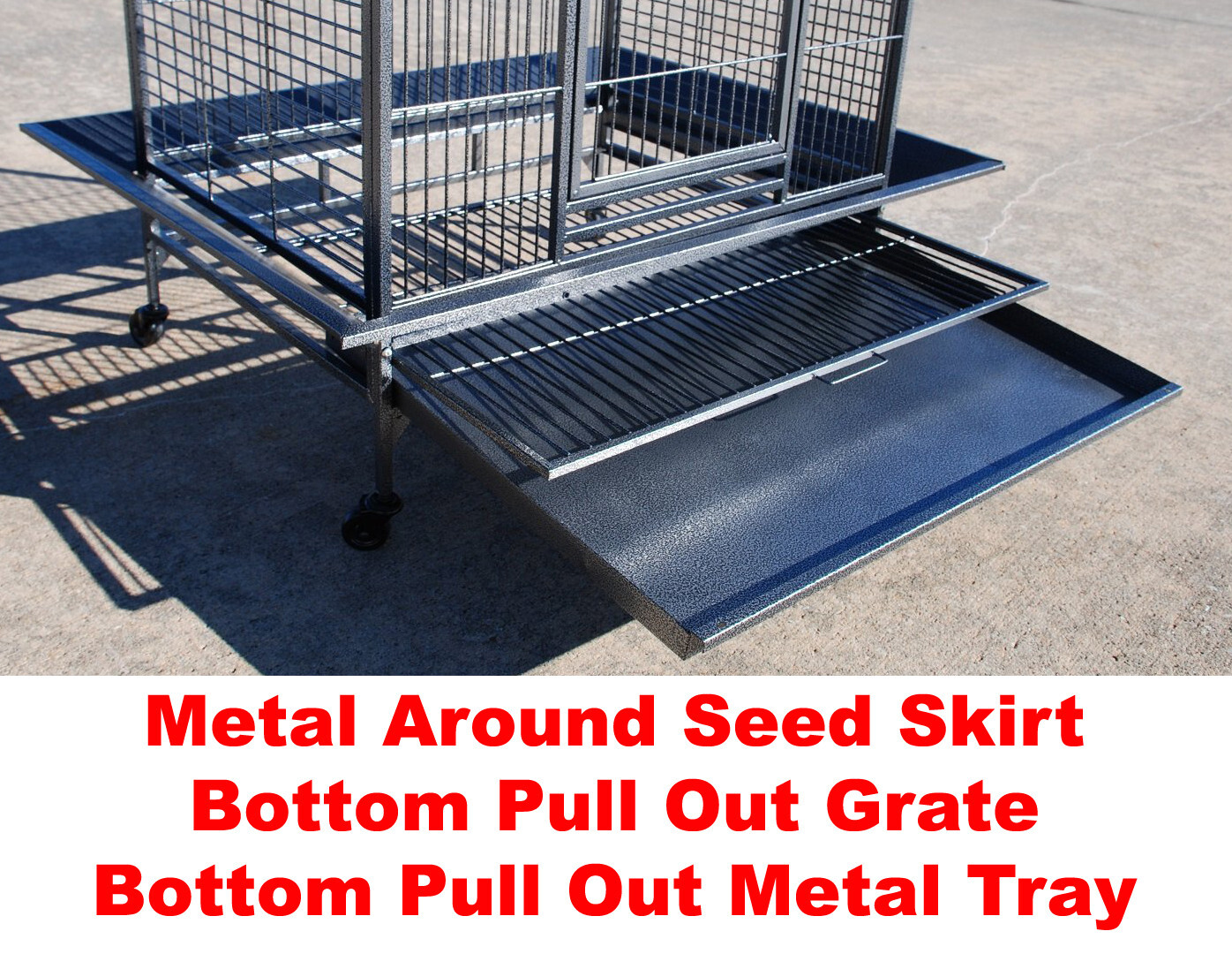 32"Lx23"Wx66"H EXTRA LARGE Parrot Cage For Macaw Cockatoo African Grey Finch 195