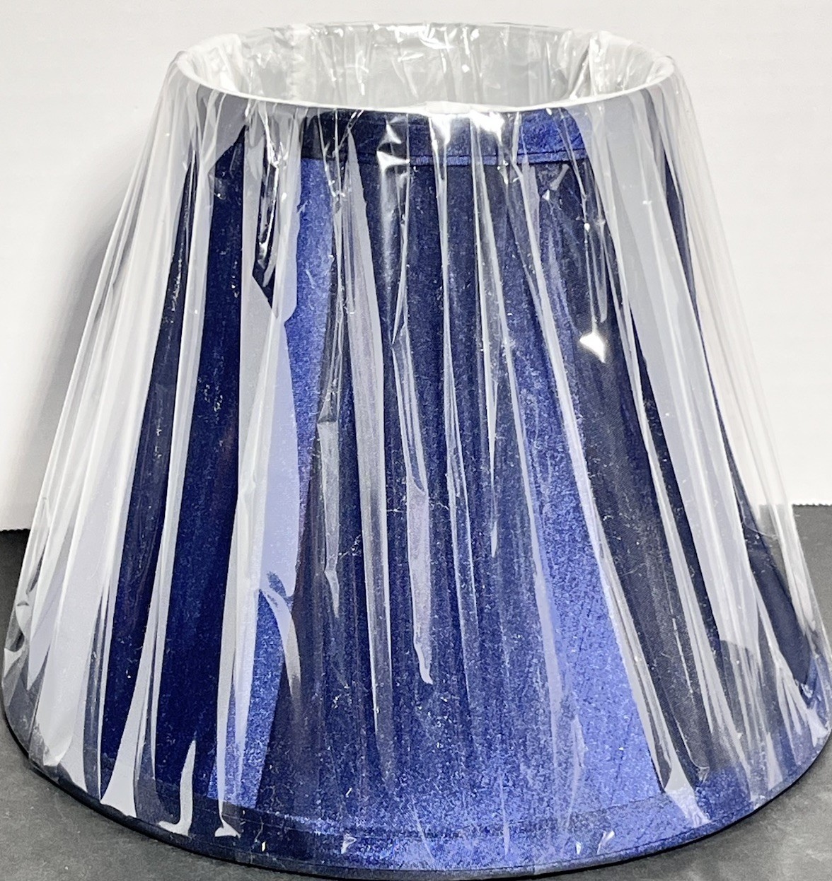 Urbanest Lamp Shade Faux Silk Softback Navy Blue Spider Fitter