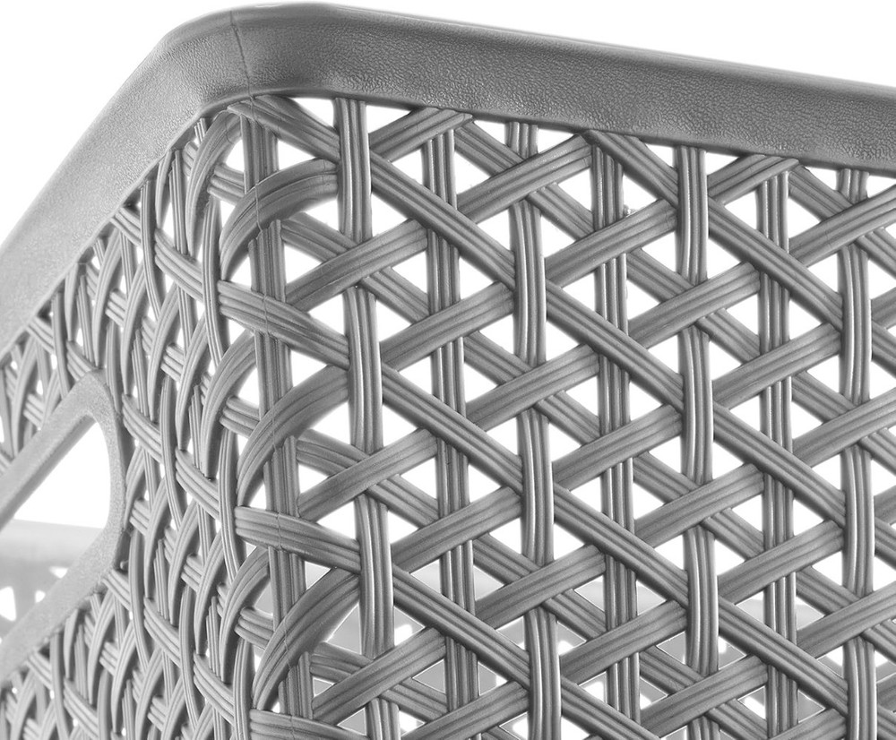 Resin Form Tote Bag, Medium, Silver