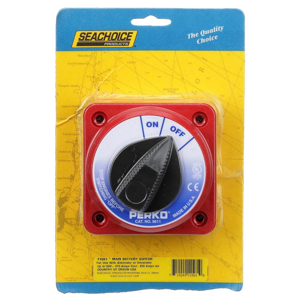 Seachoice 11561 Battery Select Switch, Compact, Disconnect Isolator Cutoff