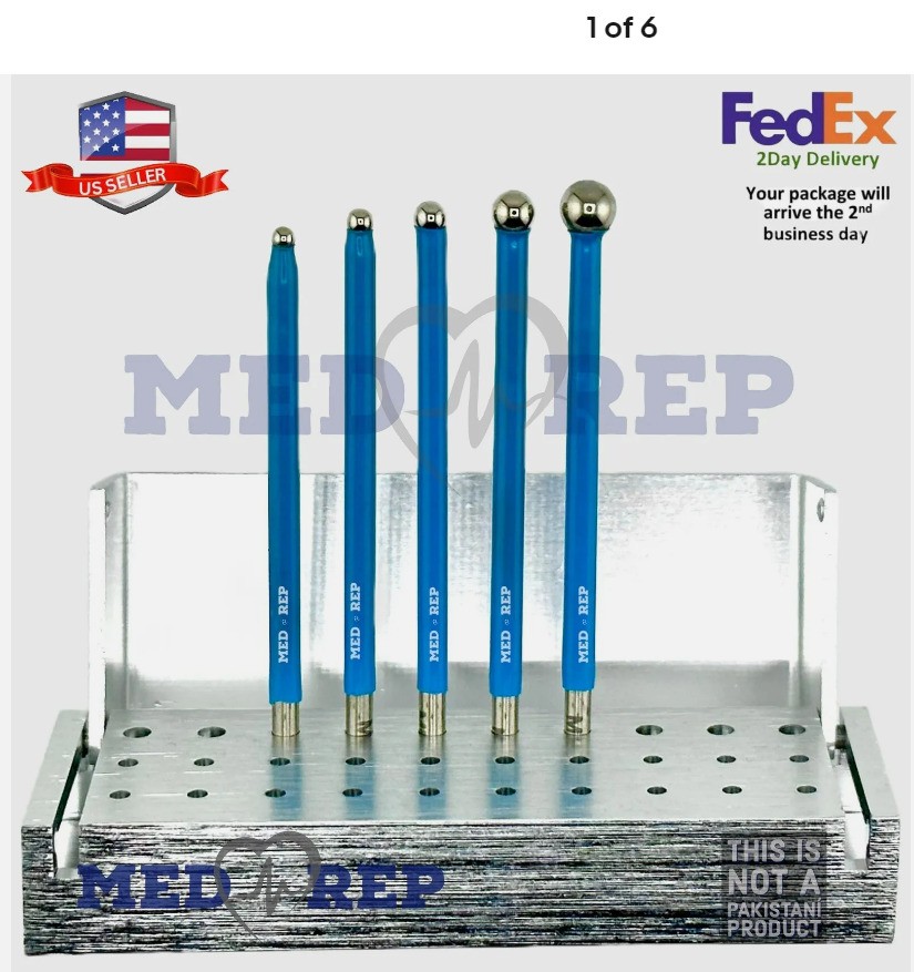 Ellman assorted ball electrode set XD ( D11, D10, D9, D8, D3) (5pcs)