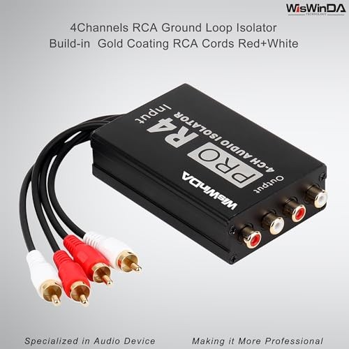 Pro 4Channels RCA Noise Filter Hum Pro X4 4Channels RCA Ground Loop Isolator