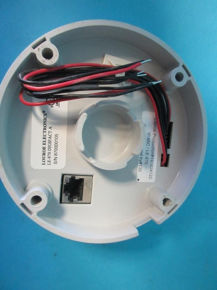 LOUROE LE-870 DIGIFACT A DIGITAL-IP CEILING NETWORK MICROPHONE W/AUDIO ANALYTICS