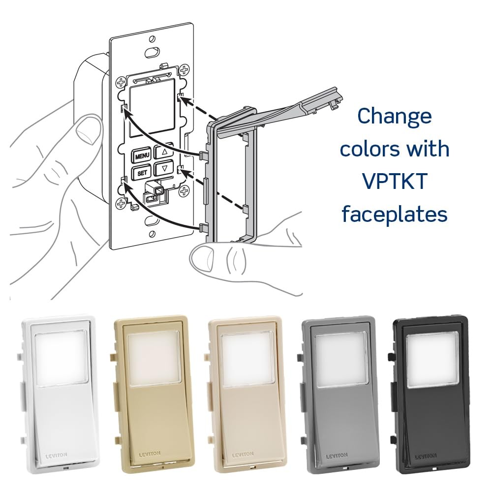 Leviton Decora Programmable and Astronomical 1 Pack, White/Ivory/Light Almond