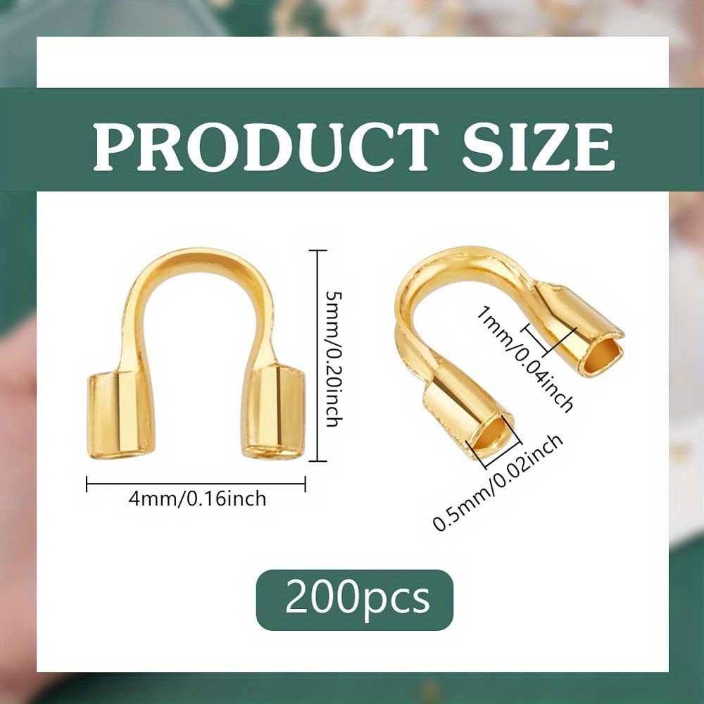 1set 200pcs Brass Wire Guardian and Protectors U Shape Wire Guards Loop