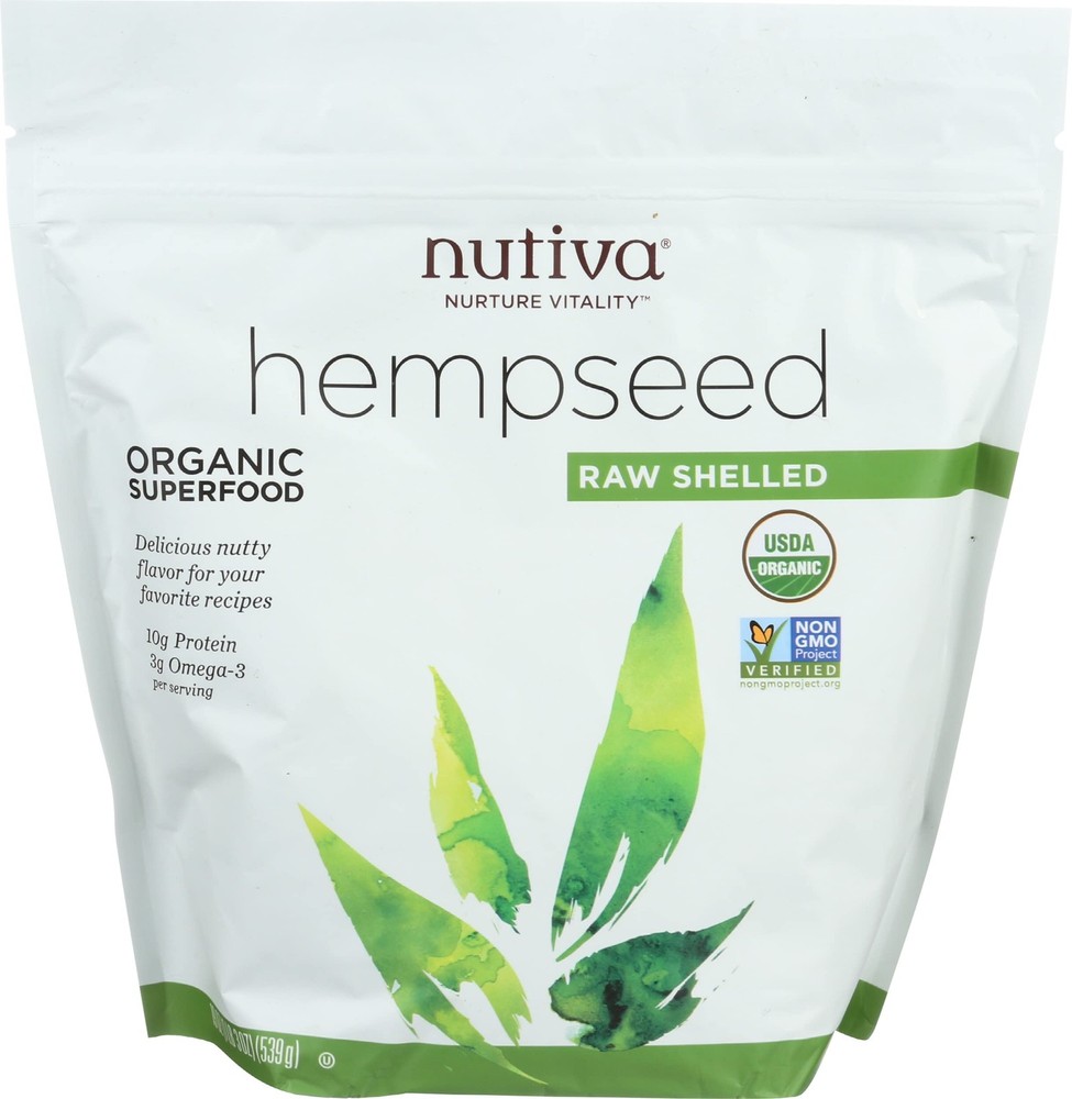 , Hempseed Raw Shelled Organic, 19 Ounce
