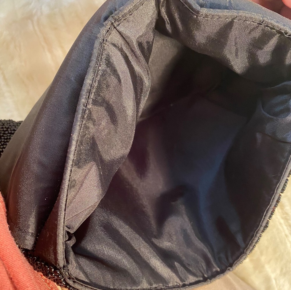 Black Beaded Handmade Envelope Purse