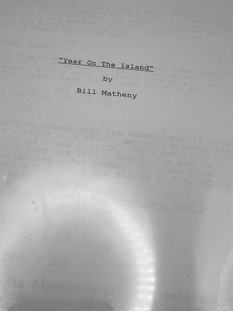 "Year On The Island" Script