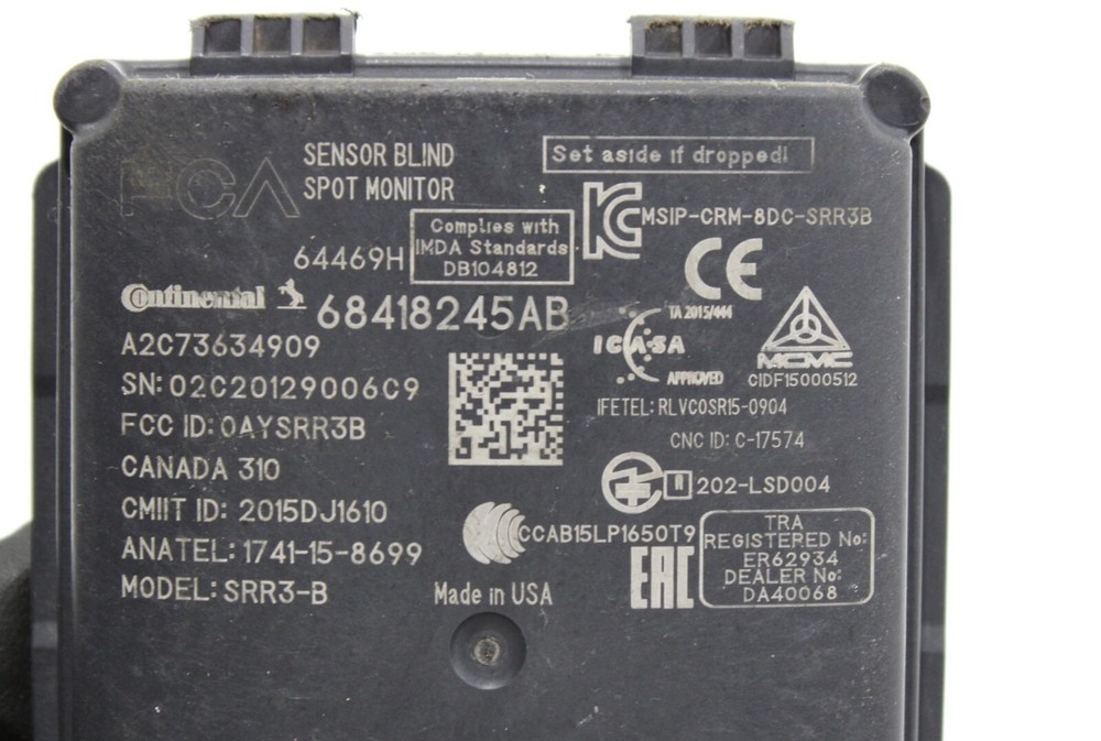 2016 - 2020 DODGE DURANGO REAR LEFT SIDE BLIND SPOT RADAR SENSOR MODULE UNIT OEM