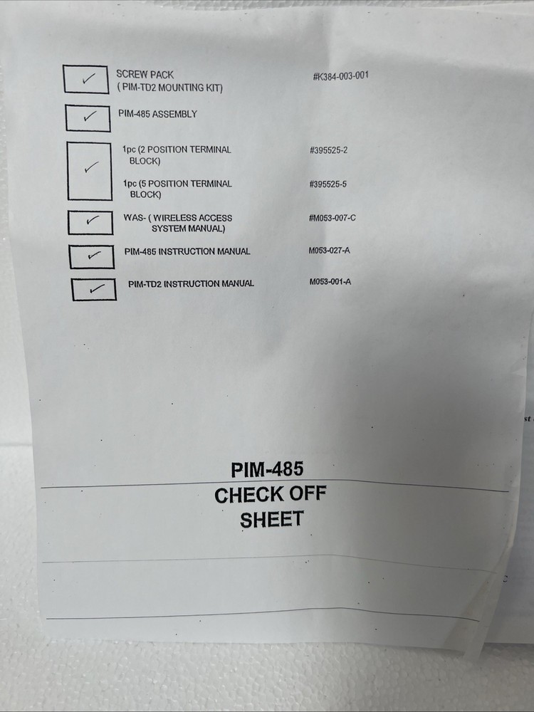 Schlage PIM-OTDx-PIM 4 RECOGNITION 485-RS Panel Interface Module Rare!