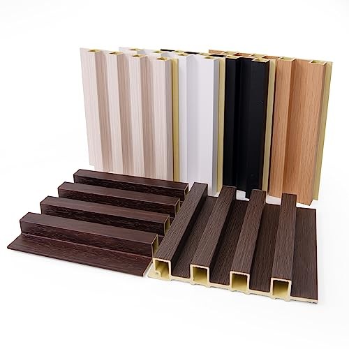 Slat Wall Panel for Modern Decor, WPC Acoustic Diffuser 6*6 6 Samples Pack