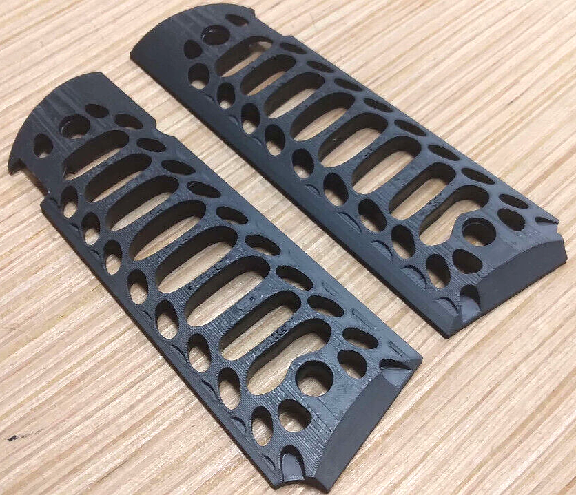 Full Size Colt 1911 Panel Grips Skeleton Black