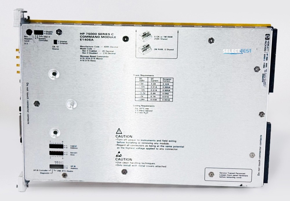 AGILENT (HP) E1406A VXI C-SIZED 1-SLOT GPIB COMMAND MODULE **LOOK** (REF.: 978N)