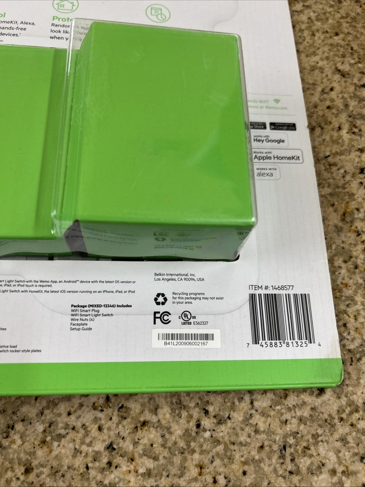Wemo Smart Home Starter Kit Smart Plug & Switch Controlled Google Apple Alexa