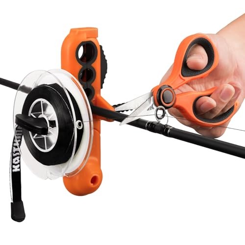 Patented Radius Line Spooler, Compact Fishing Radius Line Spooler & Scissors