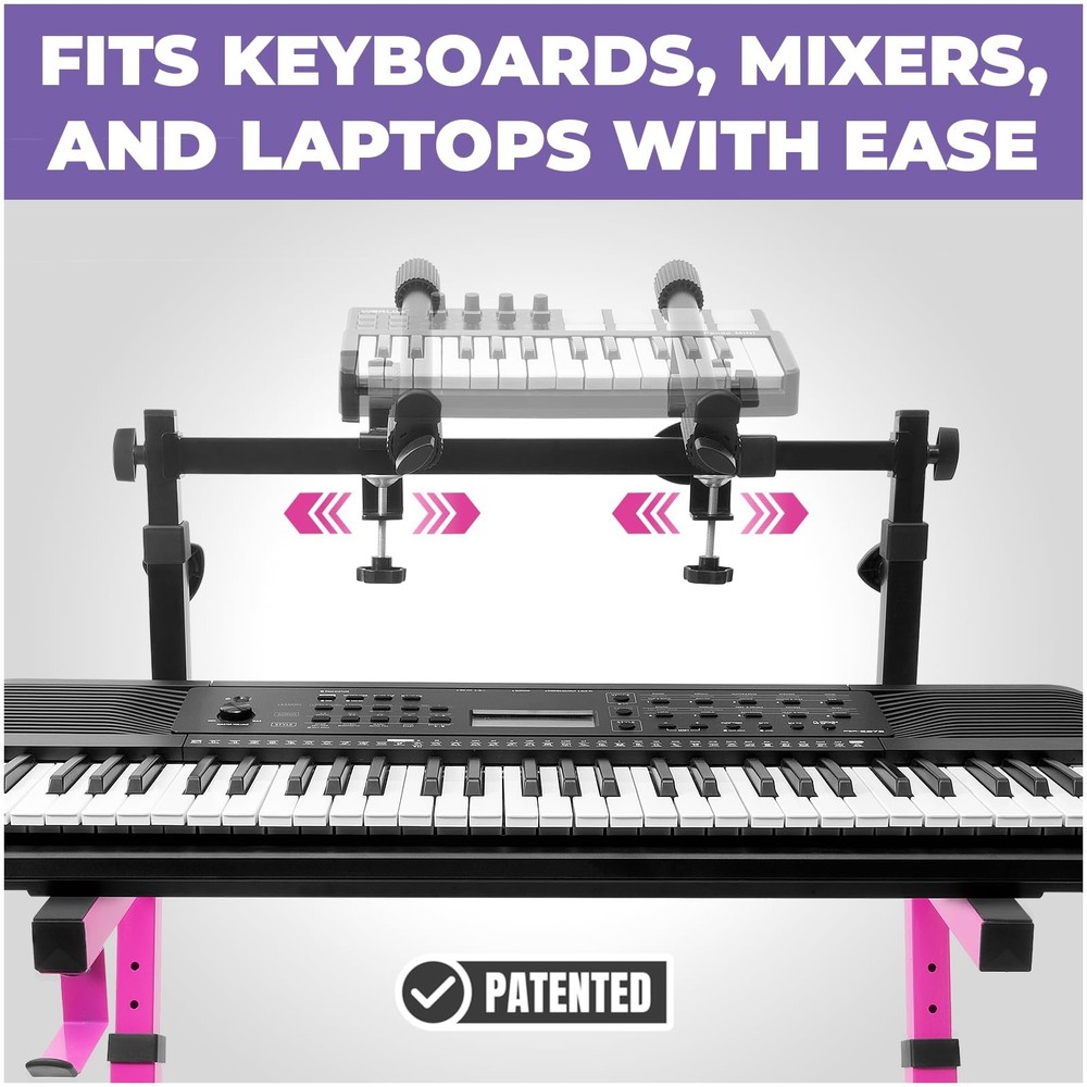 Liquid Stands 2 Tier Keyboard Stand Attachment - Adjustable Electric Digital ...