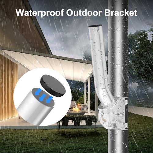 Universal Antenna Pole Mount Bracket, 12" Adjustable J-Mounting kit for