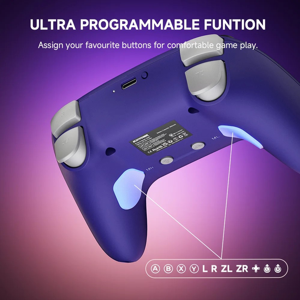 Echtpower Wireless Pro Controller for Nintendo Switch with Hall Effect Joysticks