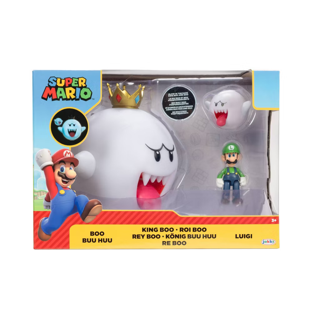Nintendo King Boo with Luigi Action Figure Set - 3pk