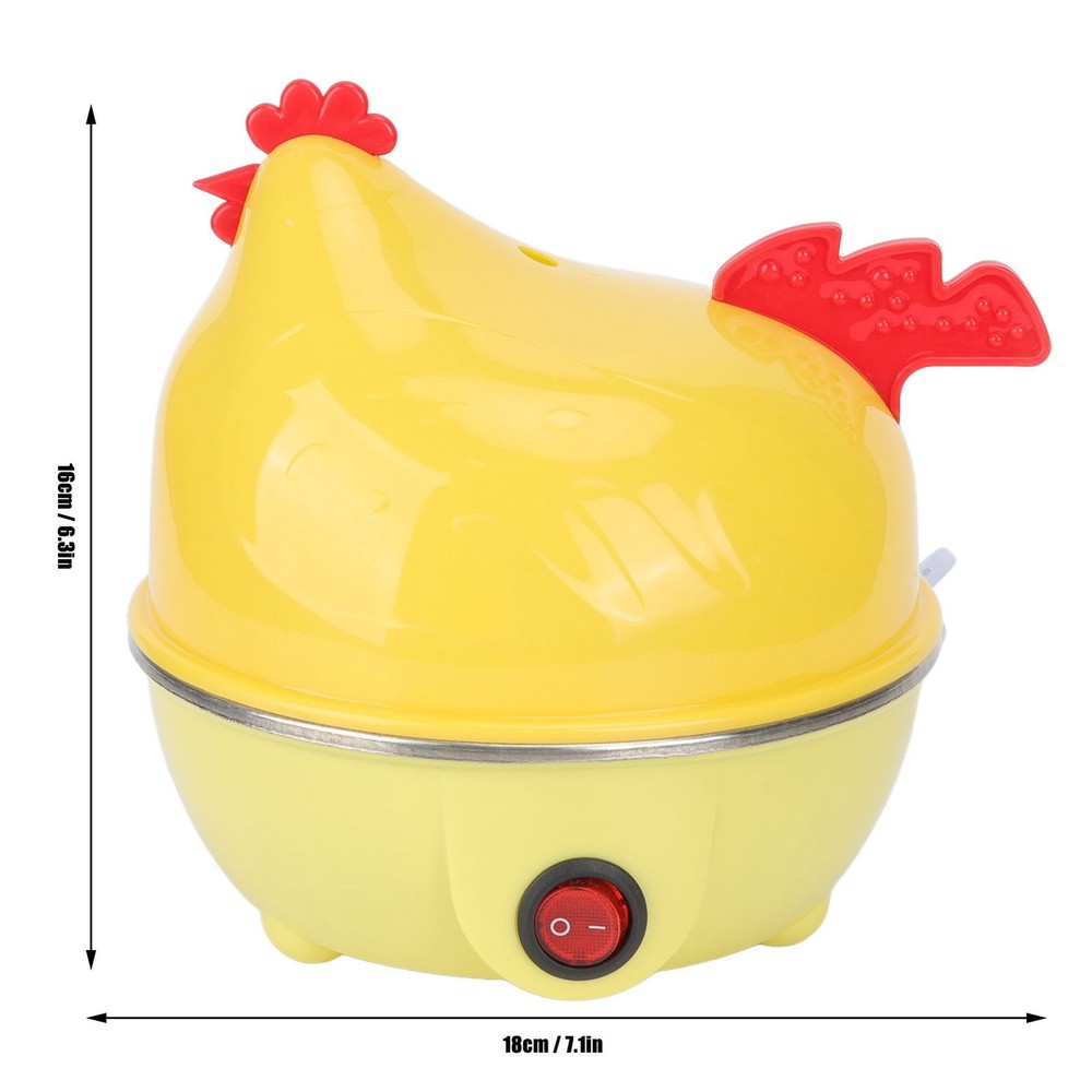 Electric Egg Cooker Multifunction Chicken Shape Rapid Egg Boiler 7 Egg Capacity
