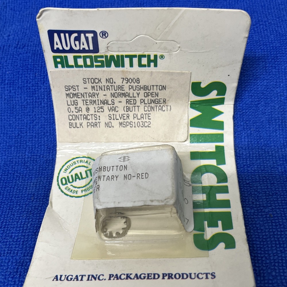 AUGAT ~ MSPS103C2 ~ MINIATURE PUSHBUTTON RED