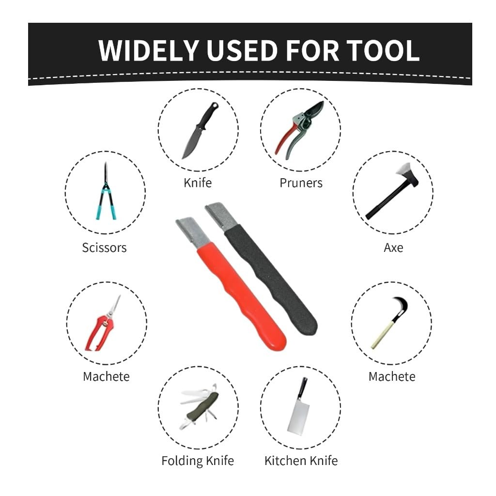 2pieces knife sharpener Portable Multi - Functional Tungsten Steel Garden Too...