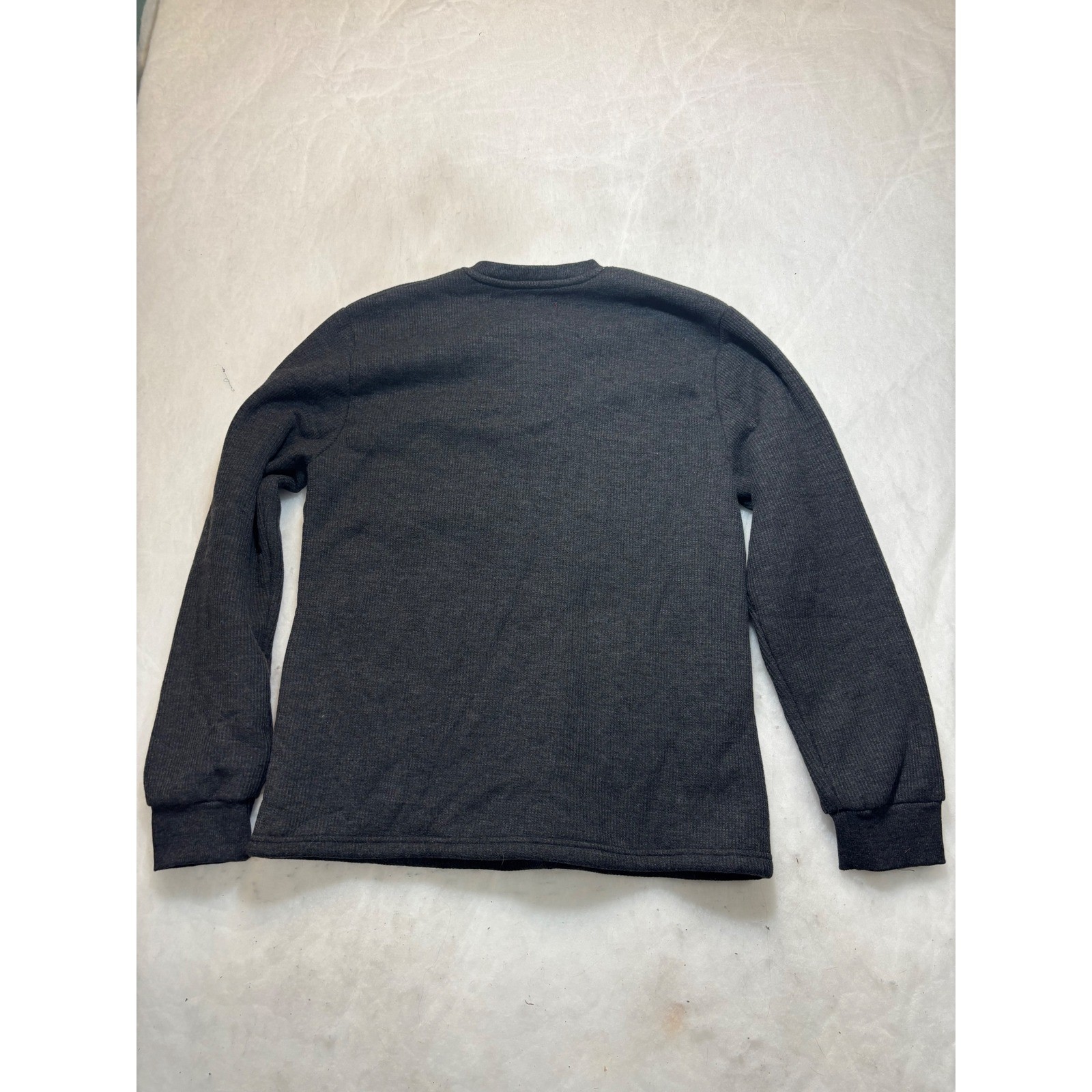 Coleman Sherpa Lined Henley Shirt Charcoal Gray Long Sleeve Mens Medium