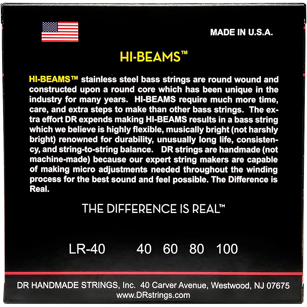 DR Strings Hi-Beams Lite 4-String Bass Strings