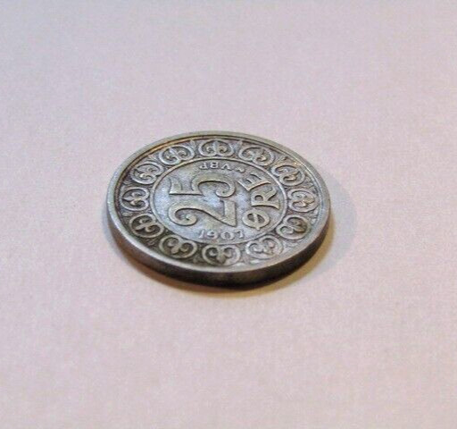 Denmark 1907 25 Ore Silver Coin