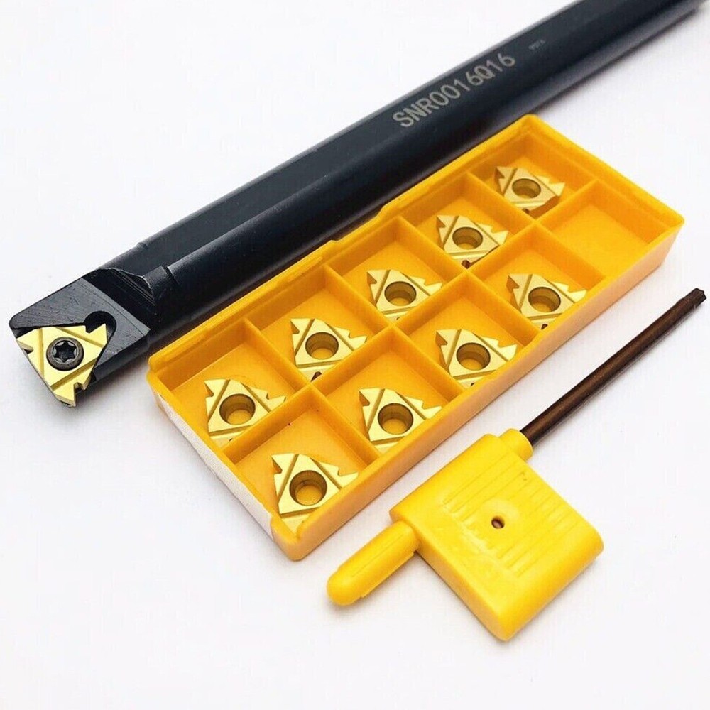 Carbide Insert Turning Tool +10pcs 16IR AG60 16mm 5/8\ Internal Threading