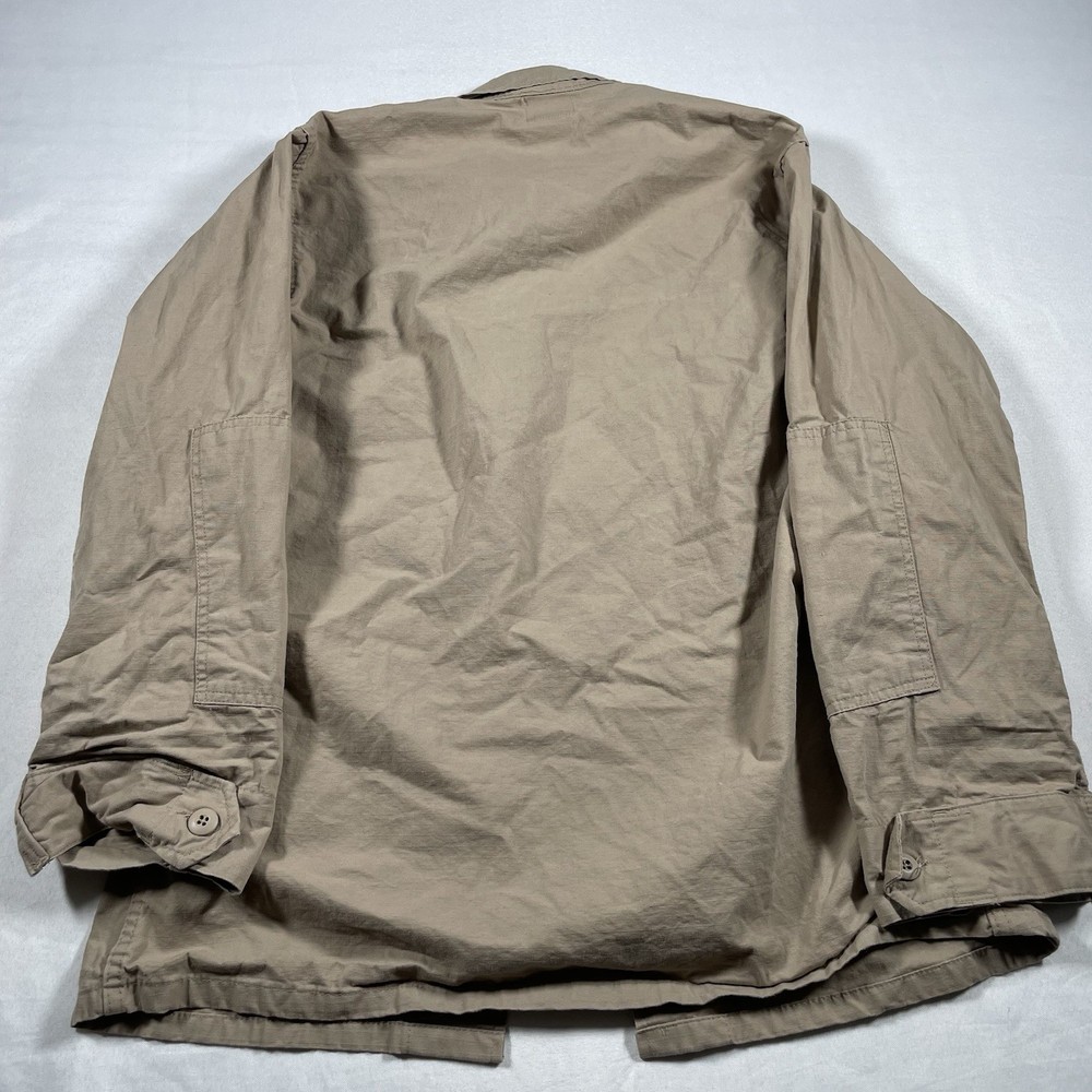 Tru Spec Combat Shirt Rip Stop Tan Medium Long Four Pockets Button Up