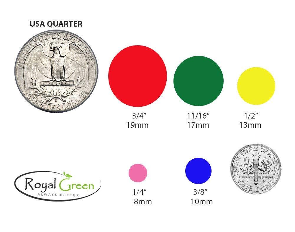 Color-Coding Labels in White Various Sizes 8MM-38MM (¼ " - 1 ½ ") 15 Sheets