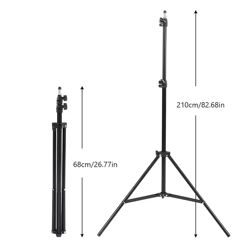 Fodoto 7 Ft / 2m Adjustable Selfie Stand Tripod w/ Ball Head + Phone Holder