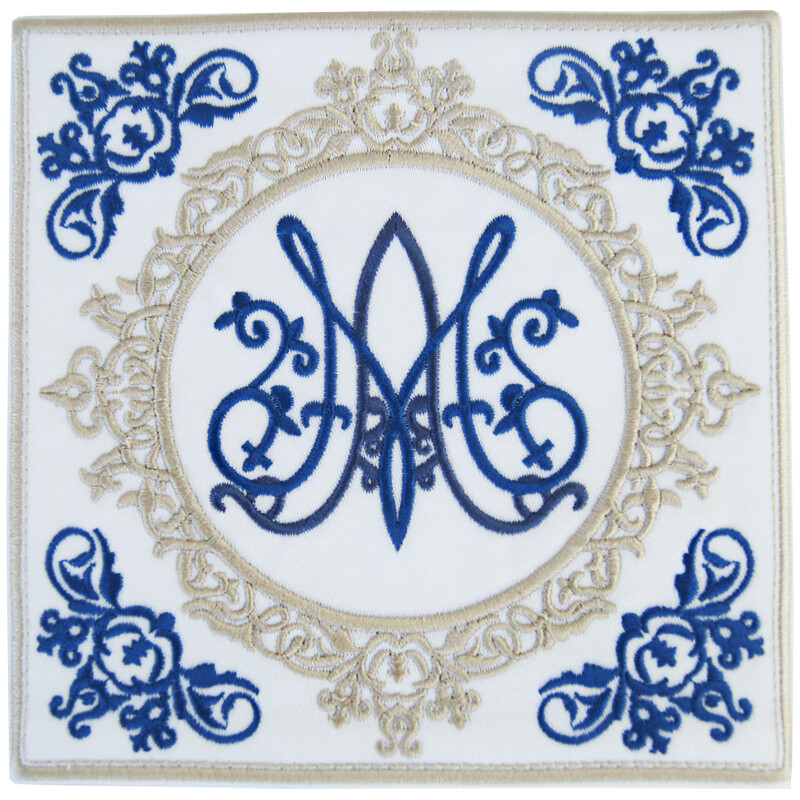 Chalice Pall with colourful embroidery