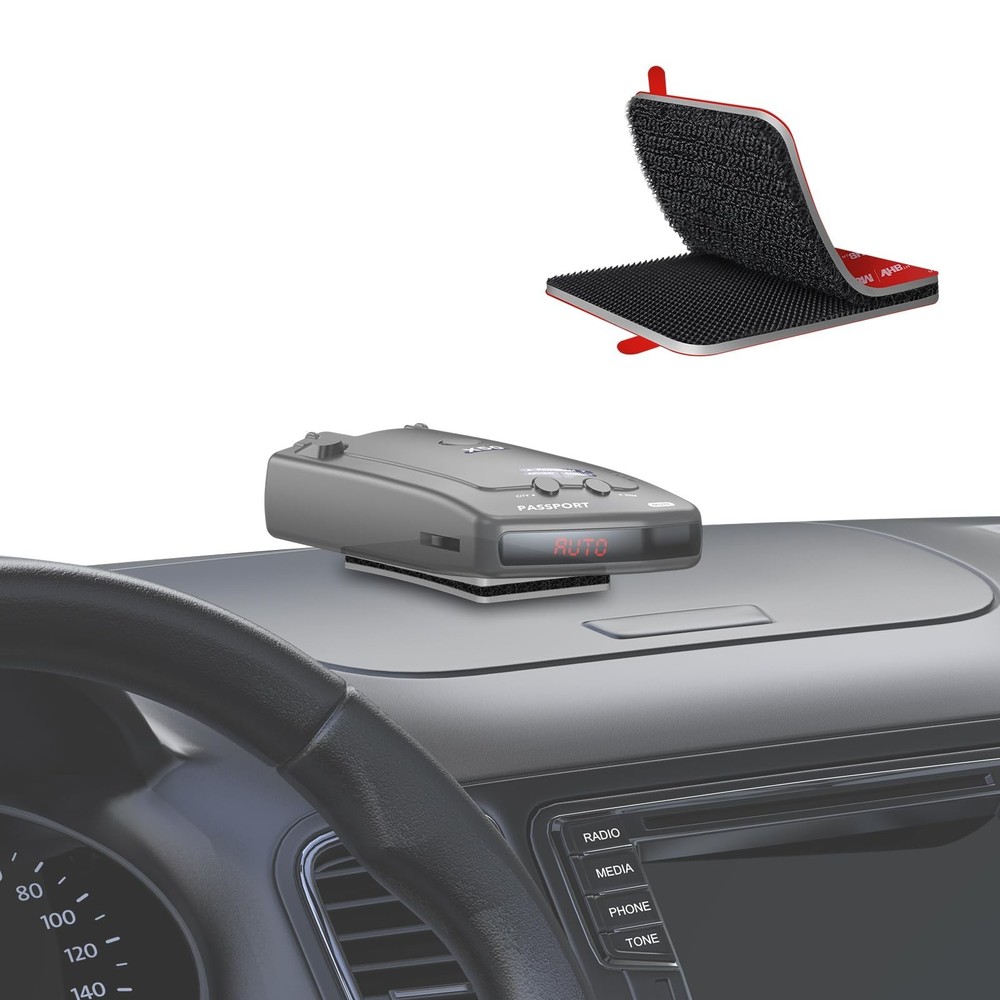 Radar Detector Dash Mount 2-Pack - Heat-Resistant, Adjustable, Secure Fit, Unobs