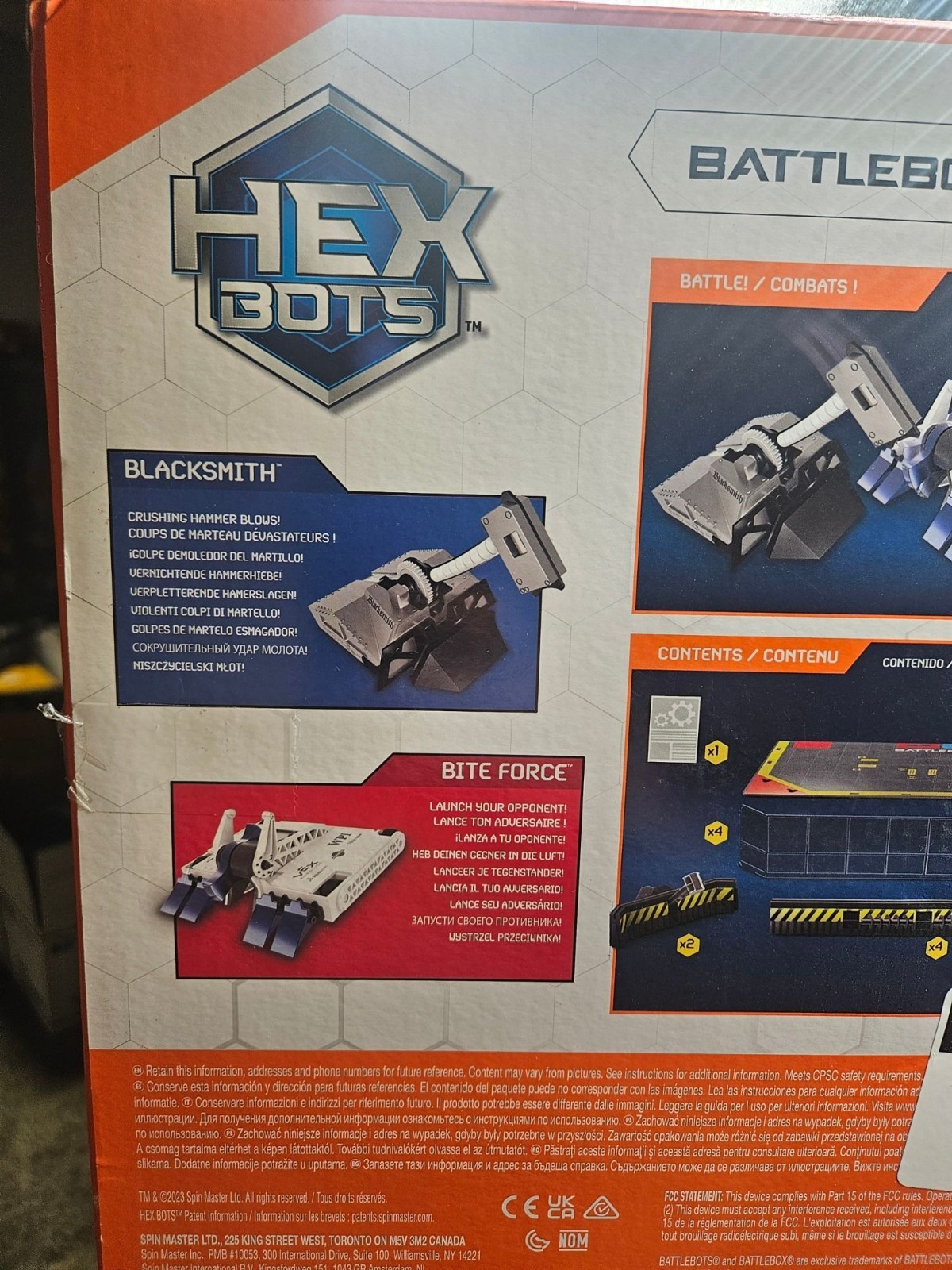 Hexbot BattleBots Arena Remote Control Battling Robots Set Blacksmith & Biteforc