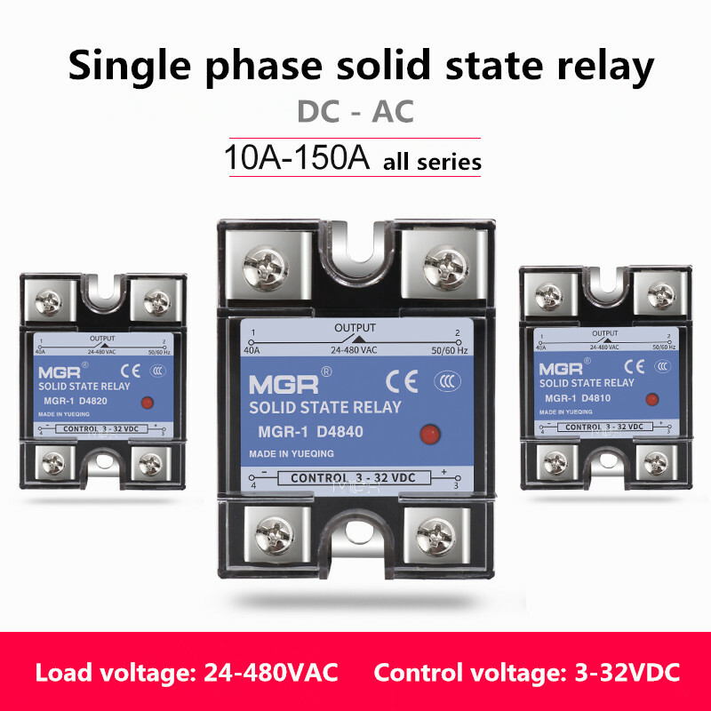 10A~150A MGR-1 single-phase solid state relay SSR DC-AC 4-480VAC/3-32VDC