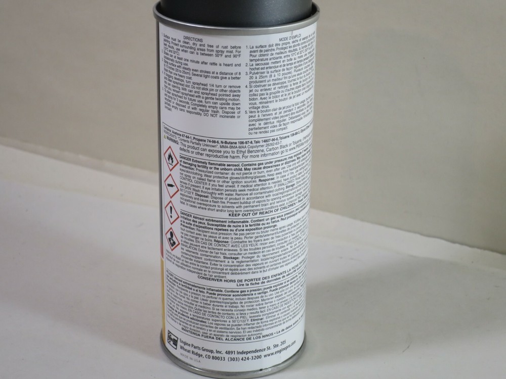 Engine Pro 46-048 Engine Enamel Paint Cast Iron Gray 12 Oz Can