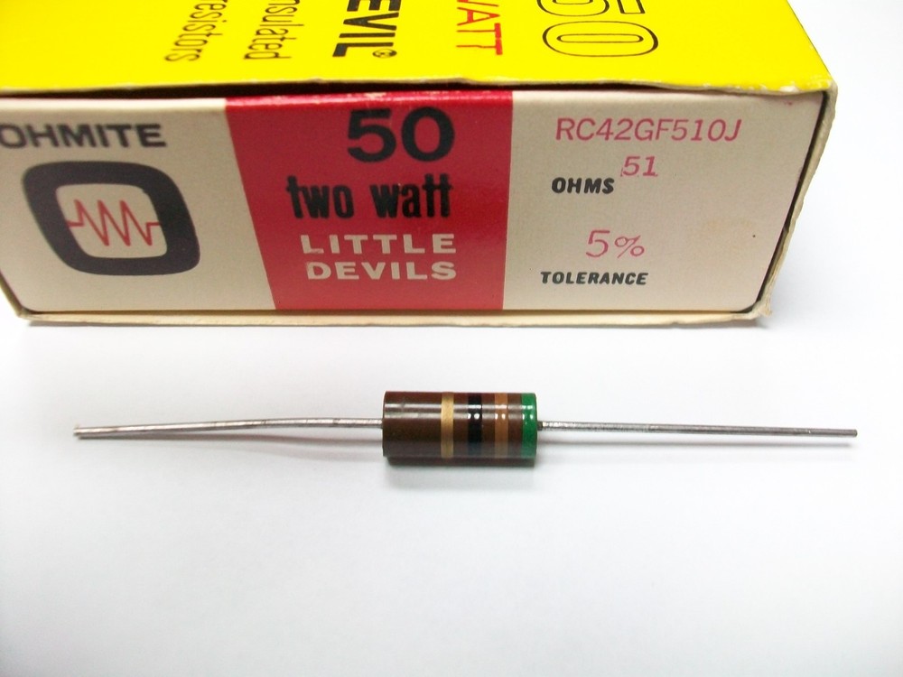OHMITE  51 OHM  2 WATT CARBON COMP. RESISTOR