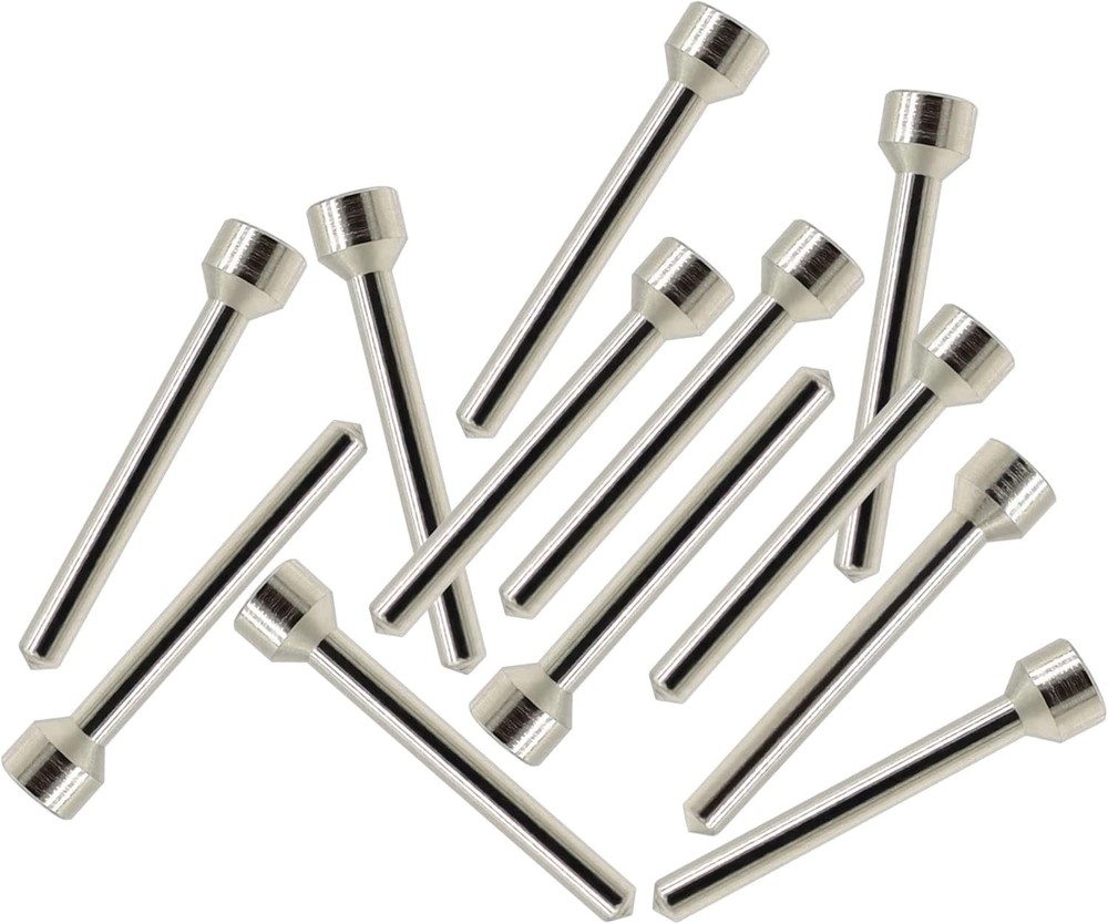12 Pack Headed Decapping Pins Reloading Die, Redesigned Black