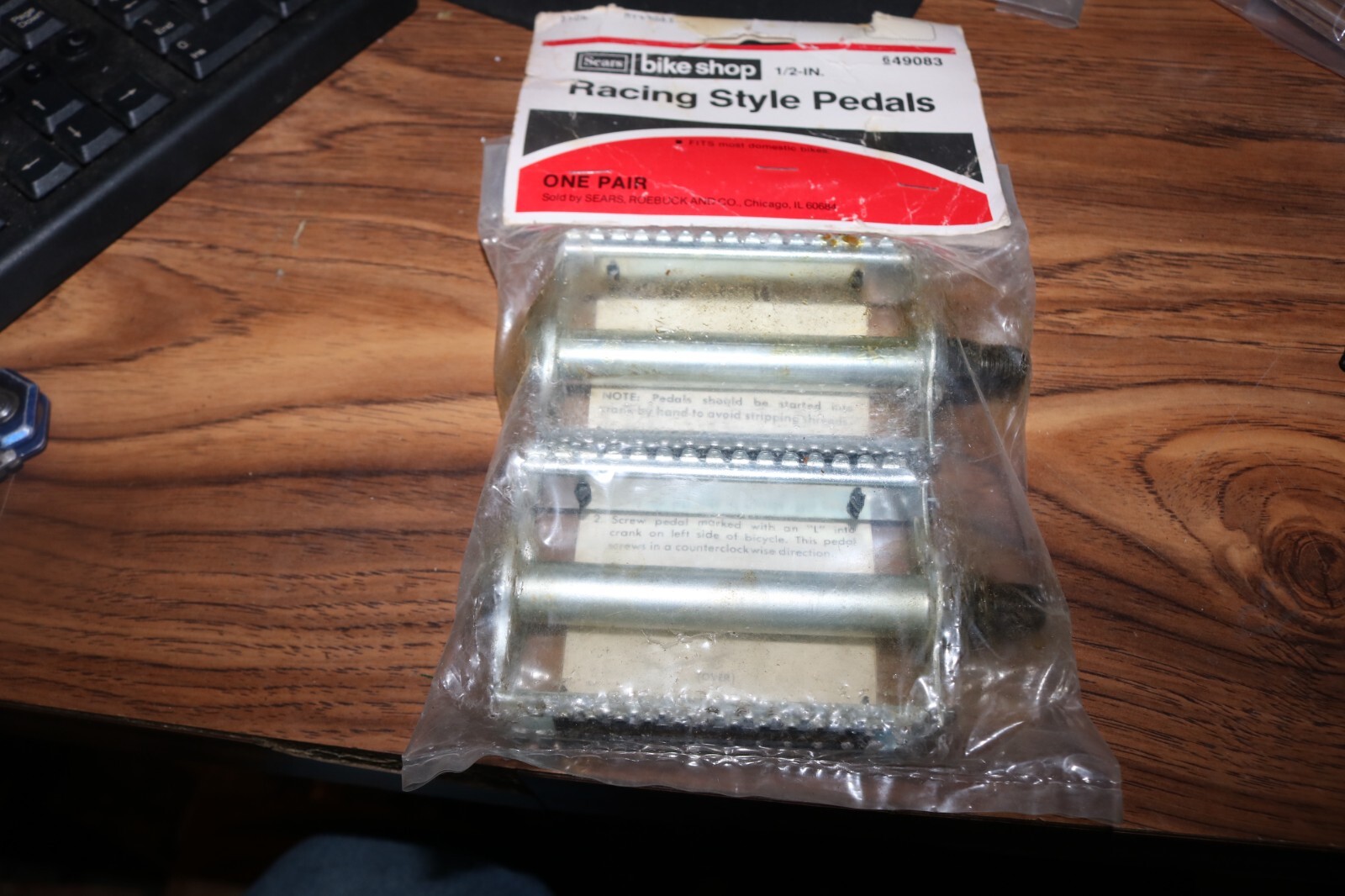 NOS Vintage PAIR Sears Bike shop bicycle racing style pedals 1/2 "