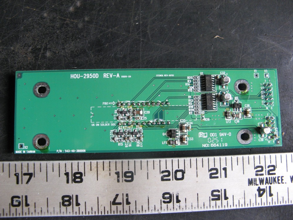 CCD LINEAR IMAGE SENSOR 9x50mm w DRIVER CIRCUIT BOARD HOU-29500