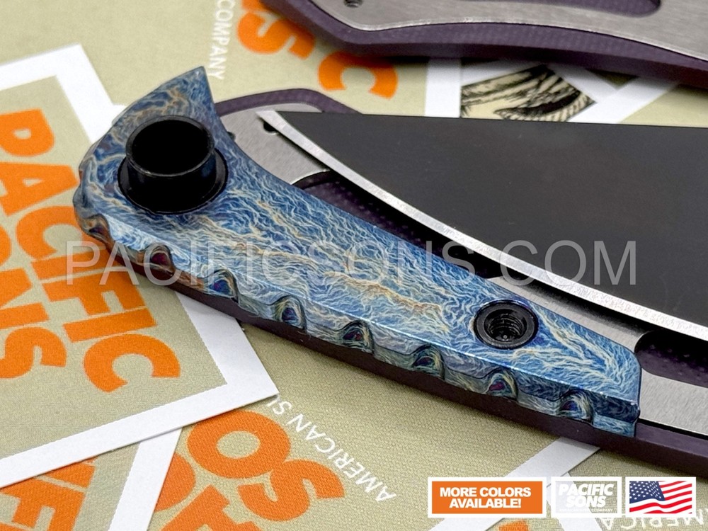 Lightning Anodized Titanium Back Spacer for Spyderco Paramilitary 2 (C81) USA