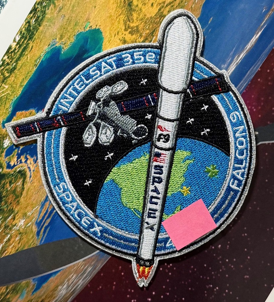 INTELSAT 35e AUTHENTIC SPACEX SPACE X EMPLOYEE NUMBERED PATCH 🚀